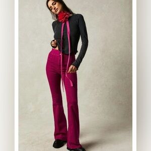 We The Free Magenta Flare Jeans